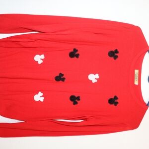 Red Sweater with Black and White Accents